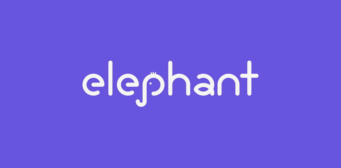 大象主题的简洁现代logo设计