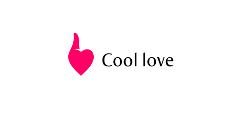 Cool Love Logo设计:简约心形图标