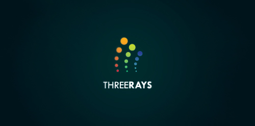 ThreeRays logo设计:创意几何图形展示