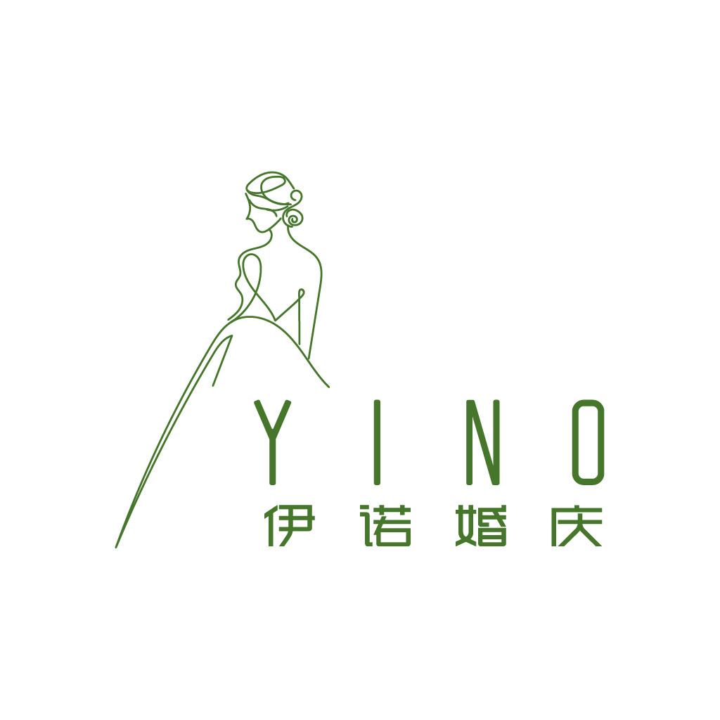 简约线条人物婚礼logo设计