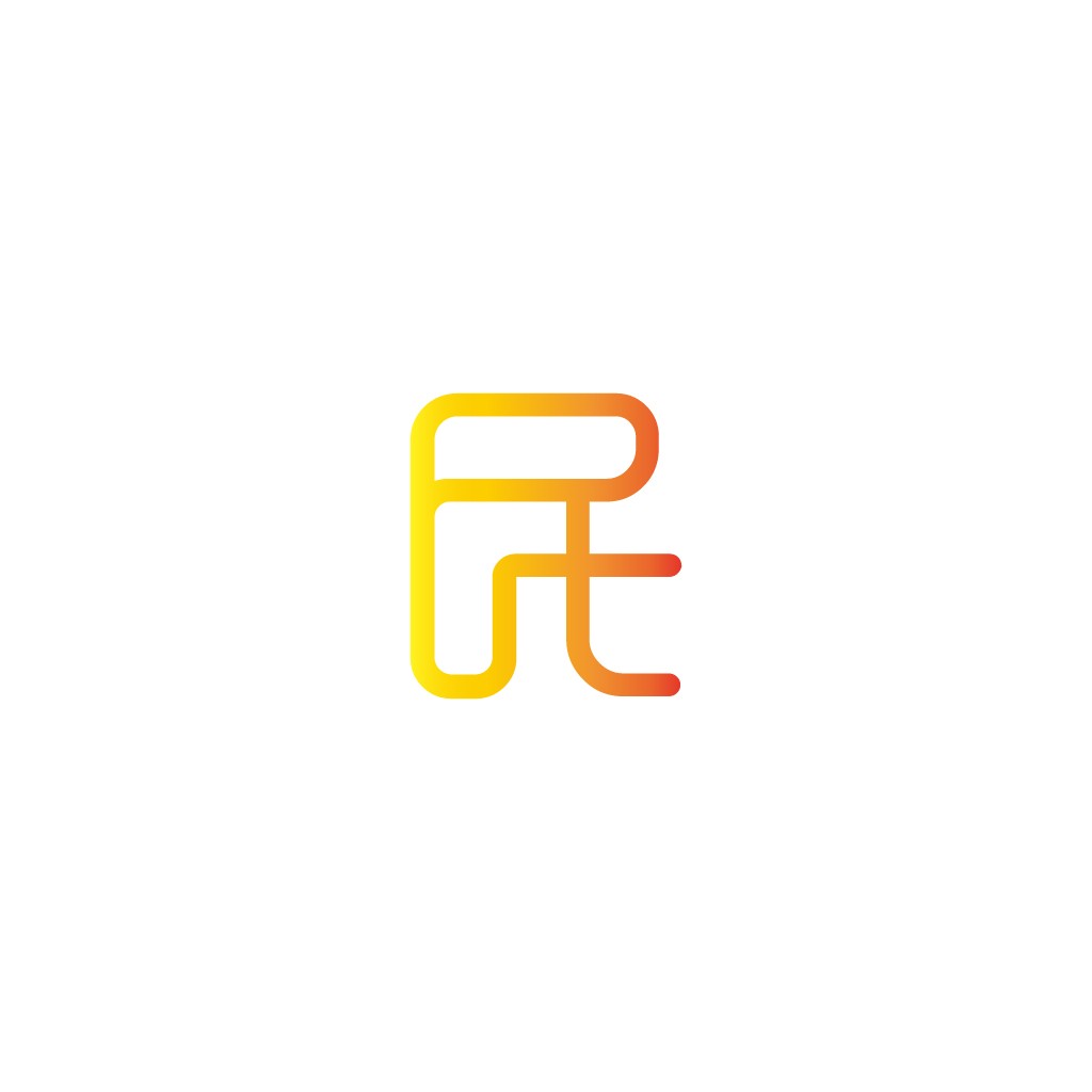 简约渐变色中文字符logo设计