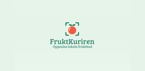 FruktKuriren Logo设计:简约与水果元素结合