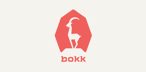 简约风格的BOKK品牌logo设计
