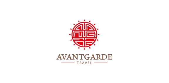 红色中国风元素logo设计