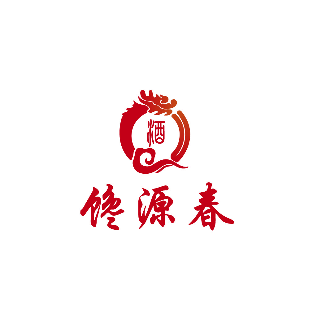 龙形酒文化logo设计