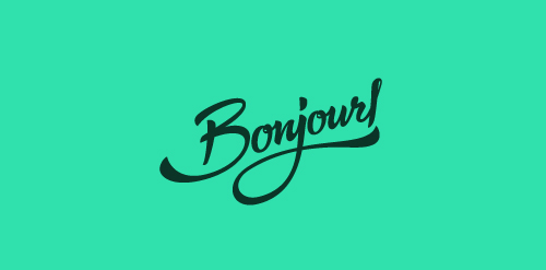 Bonjour! logo设计:简洁优雅的法式风情