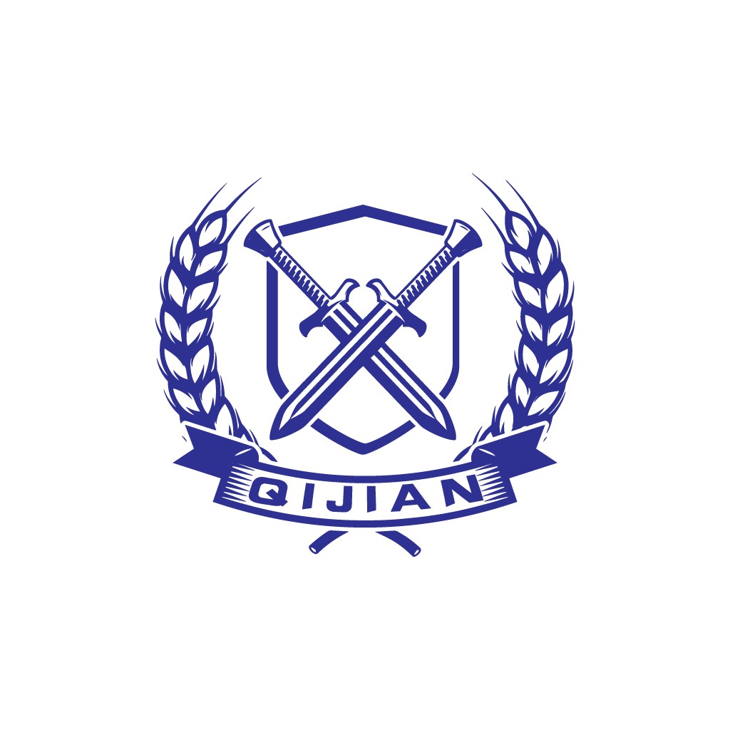 剑与麦穗的徽章logo设计