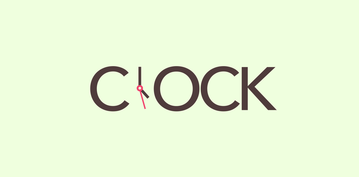 简约时钟元素的LOGO设计