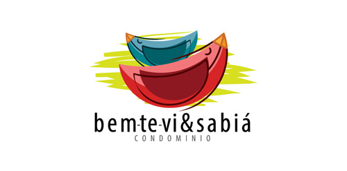 创意社区logo设计:bemtevi&sabiá
