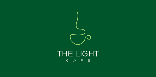 简约咖啡馆logo设计:The Light Cafe