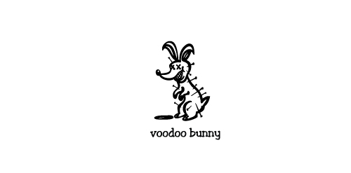 卡通兔子Voodoo Bunny Logo设计