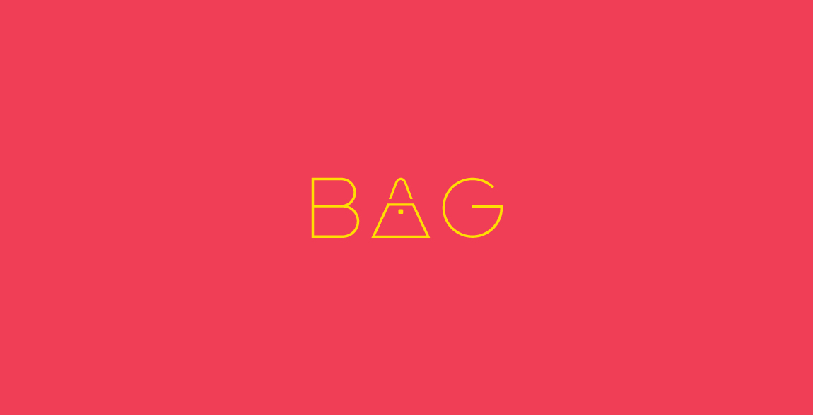 简约风格的BAG字形logo设计