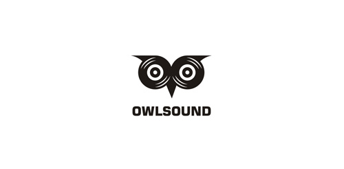 owl sound logo设计:智慧与声音的结合