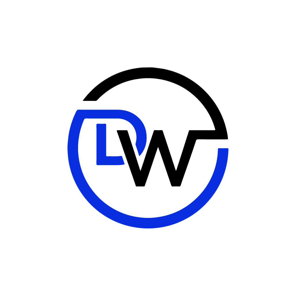 简洁现代的LW字母标志设计