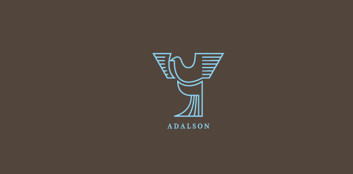 简洁优雅的线条艺术logo设计