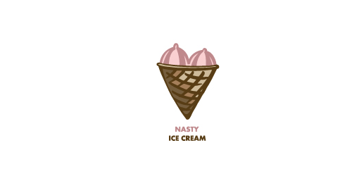 Nasty Ice Cream Logo Design