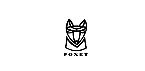 FOXET logo设计：简约动物头像标志