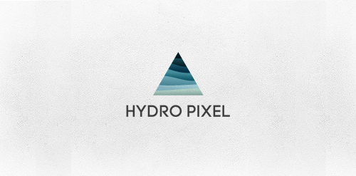 Hydro Pixel Logo设计:简洁现代水元素标志