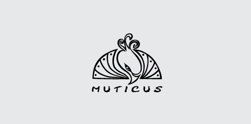 简约抽象风格的MUTICUSUS logo设计
