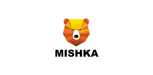 MISHKA熊头标志设计