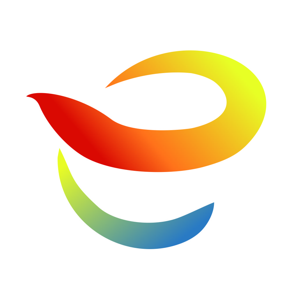 色彩渐变S形logo设计