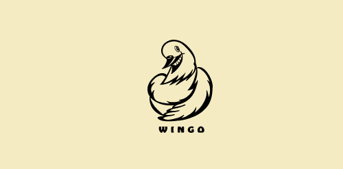 Wingo Logo设计:简约鸭子图案