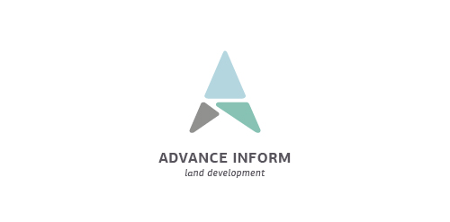 现代简约风格的Advance Inform Logo设计