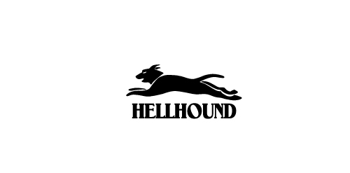 地狱猎犬logo设计:简洁动态的视觉冲击