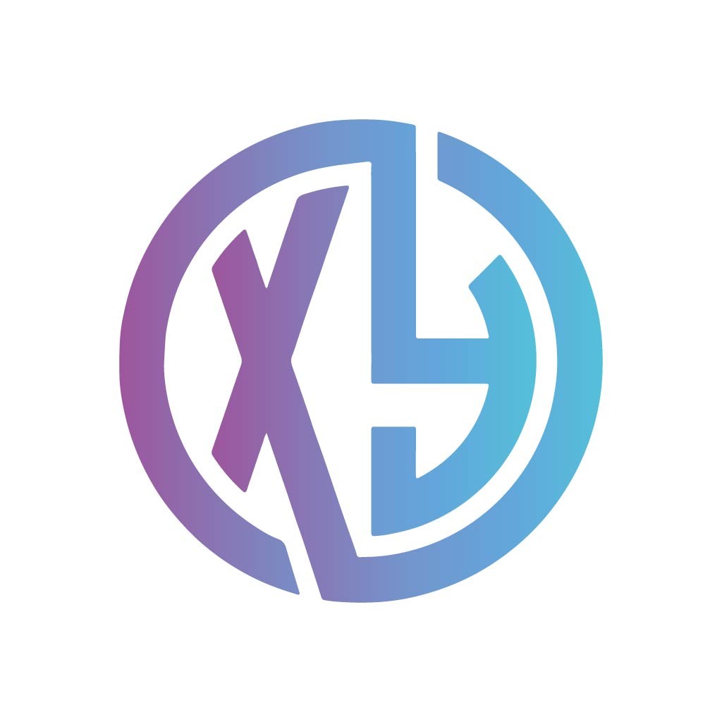 简约渐变色XL标志设计