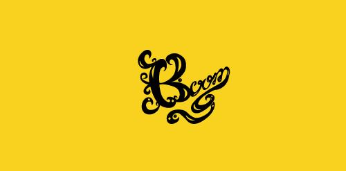 复古风格Bcron logo设计