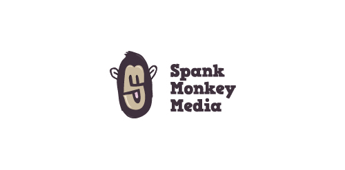 简约风猴子头像logo设计