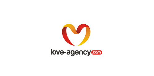 心形元素的Love Agency logo设计