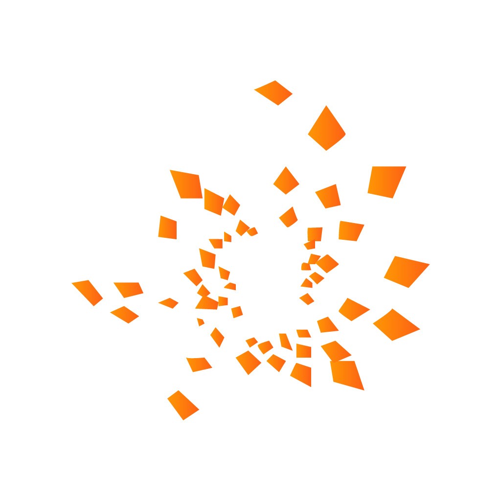 动态橙色菱形logo设计