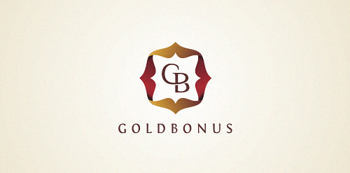 简约优雅的GoldBonus徽章logo设计