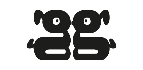 卡通双人logo设计