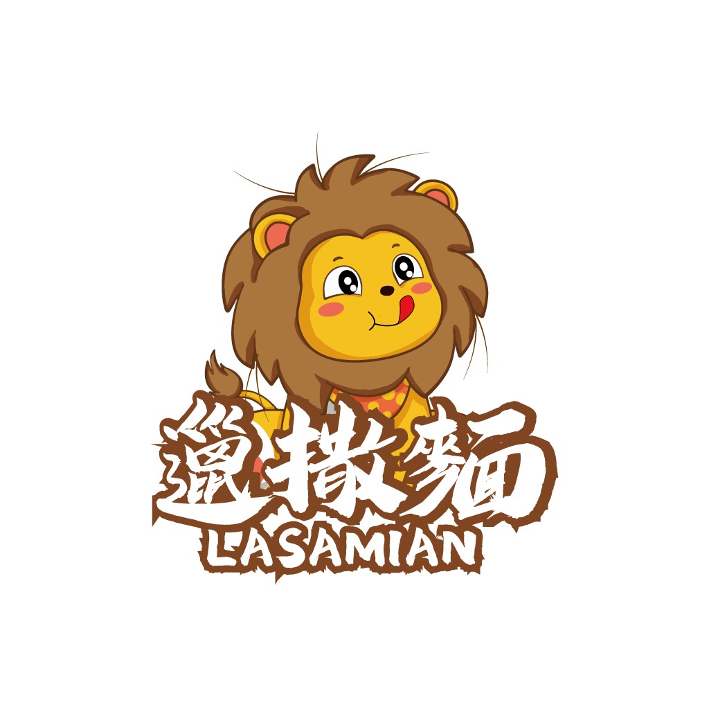 卡通狮子logo设计：可爱动物形象