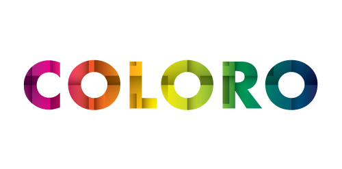 色彩缤纷的'COLORO'字体设计