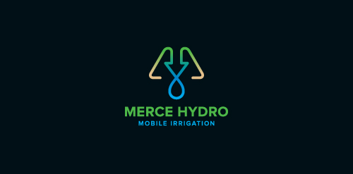 Merce Hydro Logo设计:移动灌溉系统标识