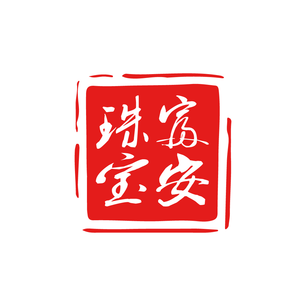 红色印章风格logo设计