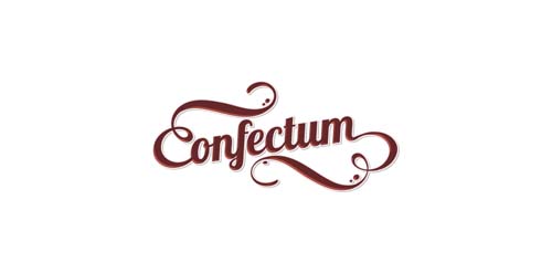 Confectum logo设计:优雅复古字体