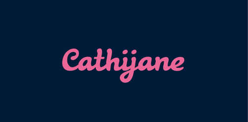 Cathijane Logo设计 - 现代简洁字体