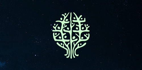 脑神经树形logo设计