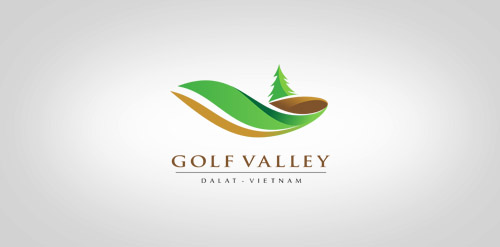 高尔夫山谷logo设计:越南达拉特