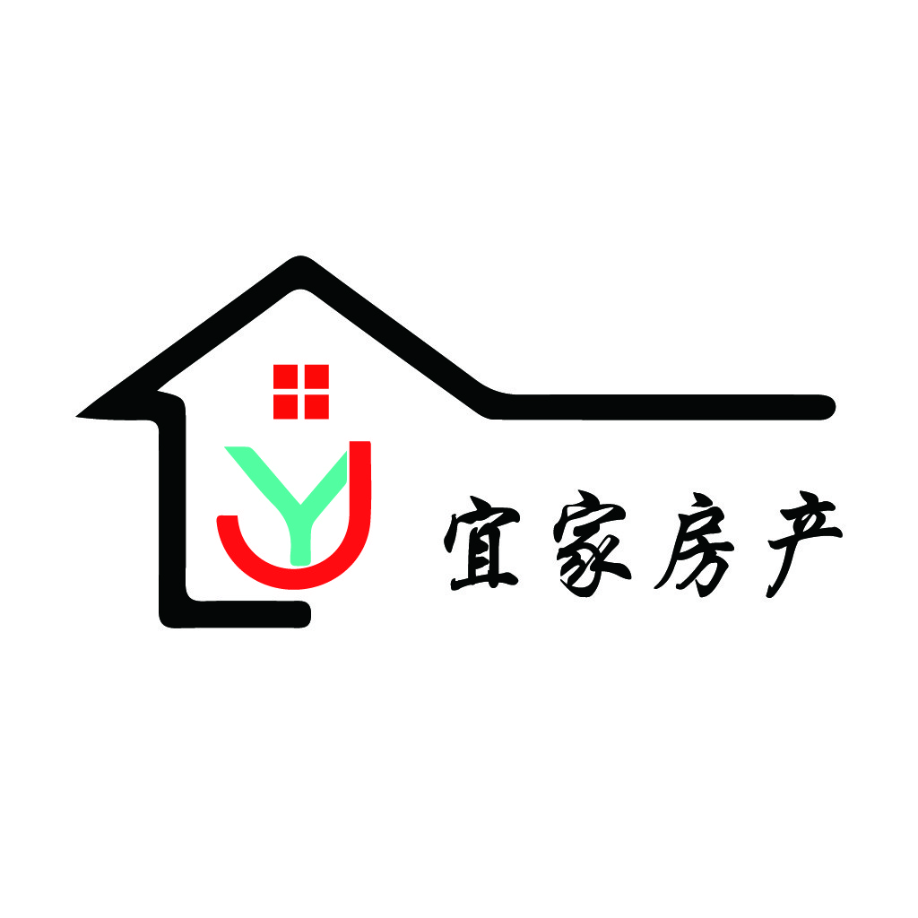 简约房屋logo设计，适用于房地产行业