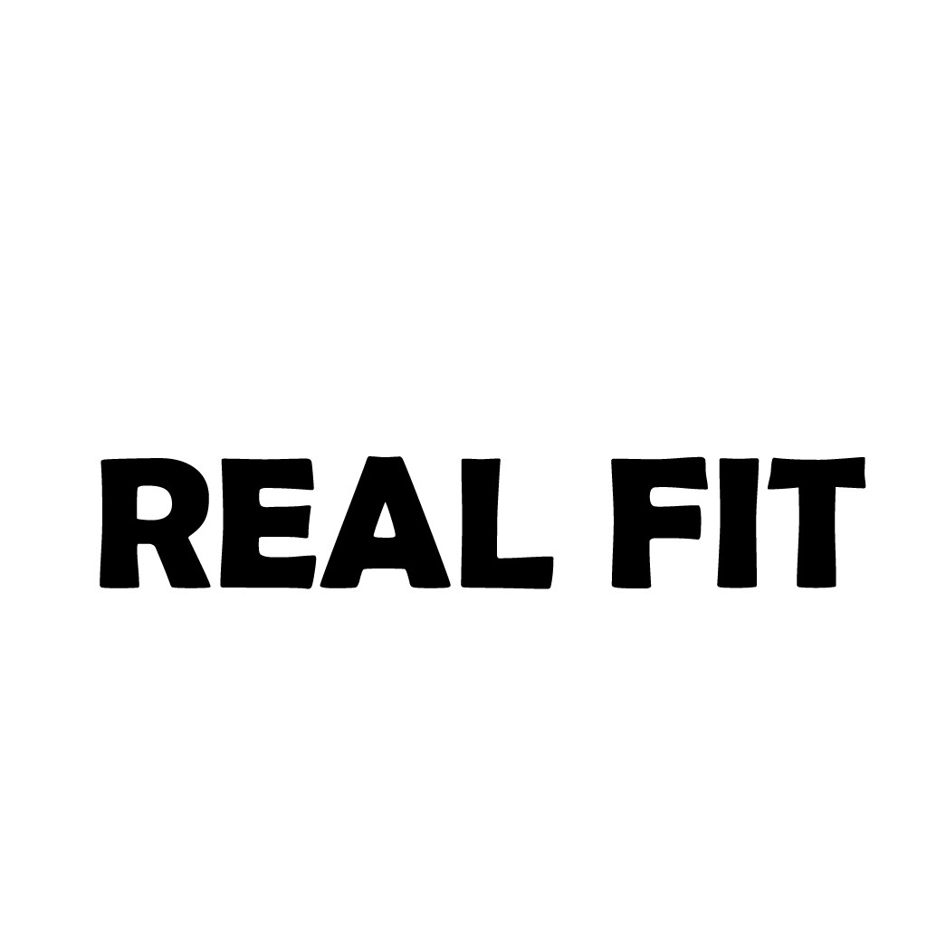简约风'REAL FIT'字体logo设计