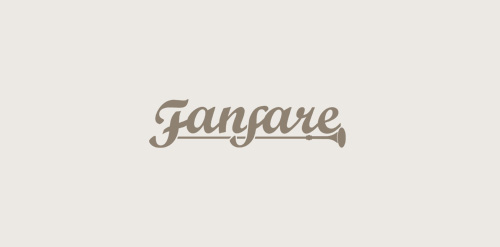 简约优雅的Fansare品牌logo设计