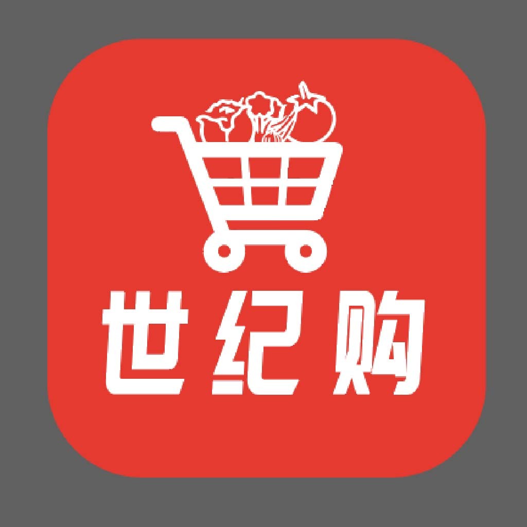 购物车图标设计-简约红色购物车logo