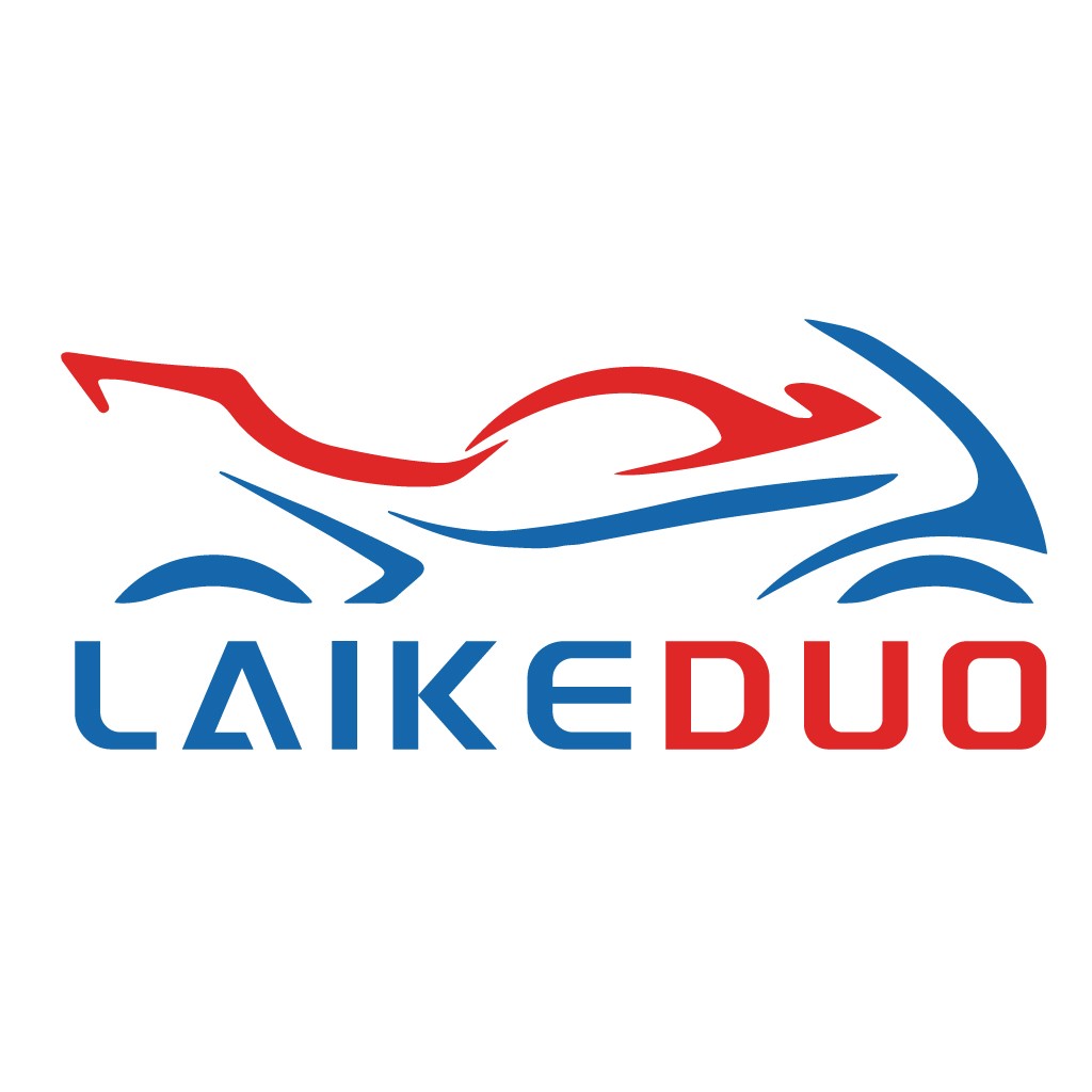 红色和蓝色抽象运动logo设计