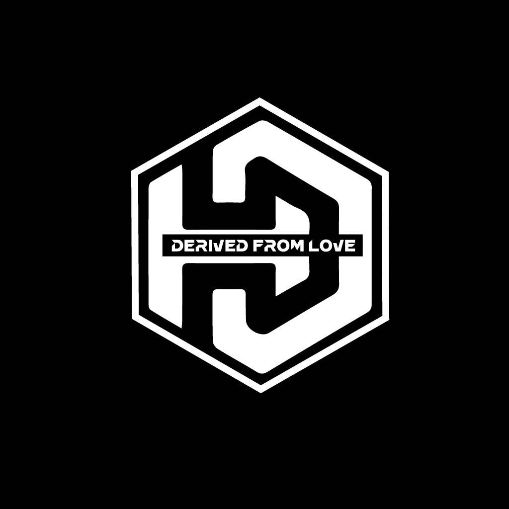 简约黑白色调的六边形logo设计