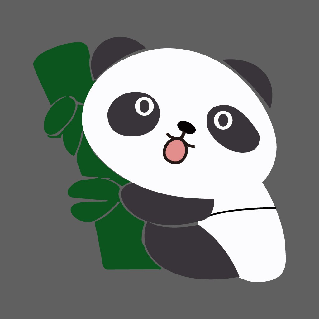 熊猫卡通形象logo设计